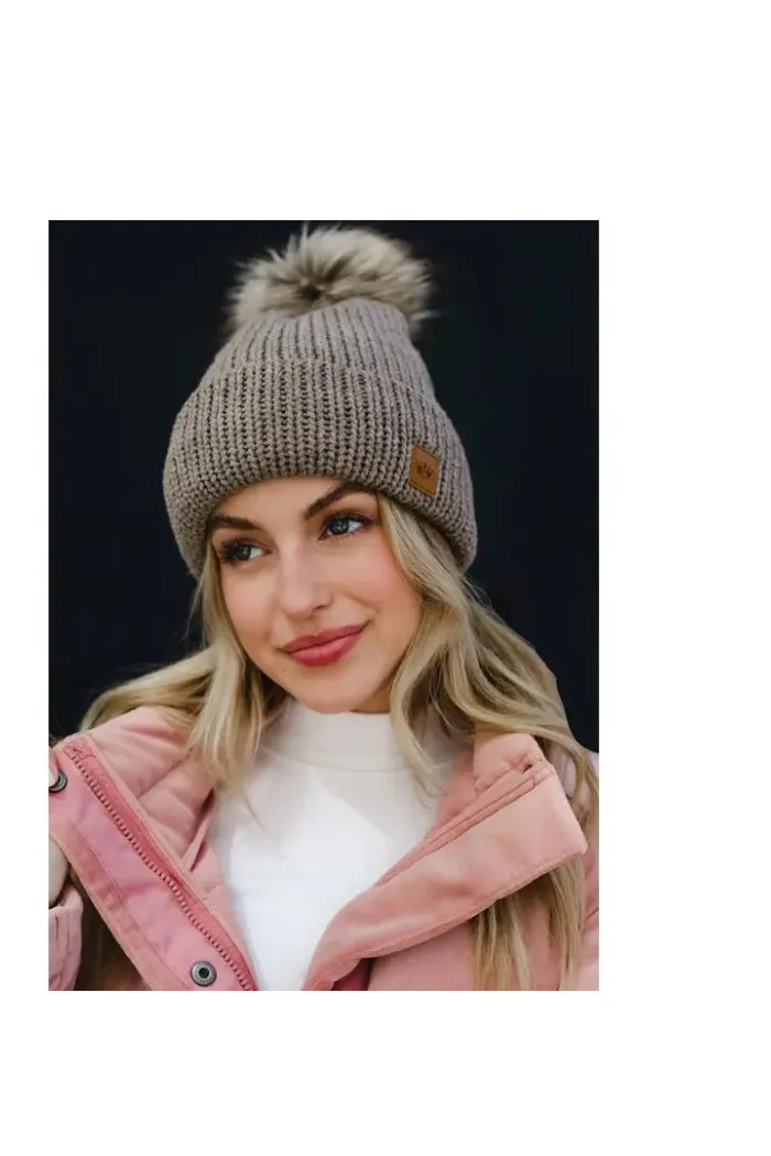 Knit Pom Pom Hat