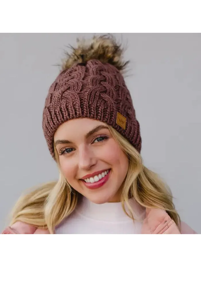 Knit Pom Pom Hat