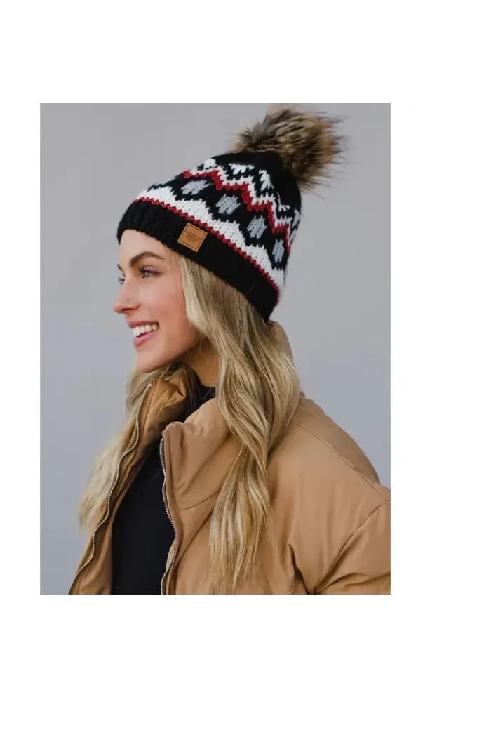Knit Pom Pom Hat