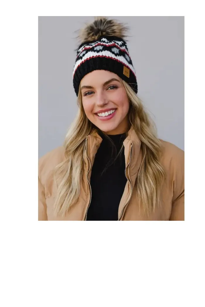 Knit Pom Pom Hat