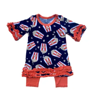 Kozi & Co Tunic Dress with Leggings Set - Popcorn
