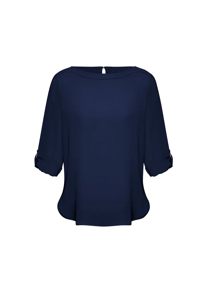Ladies Madison Boatneck Blouse