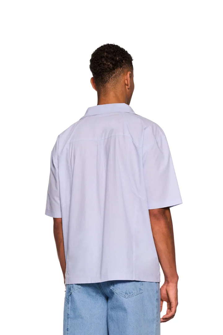 Layered Short Sleeve Shirt Blue