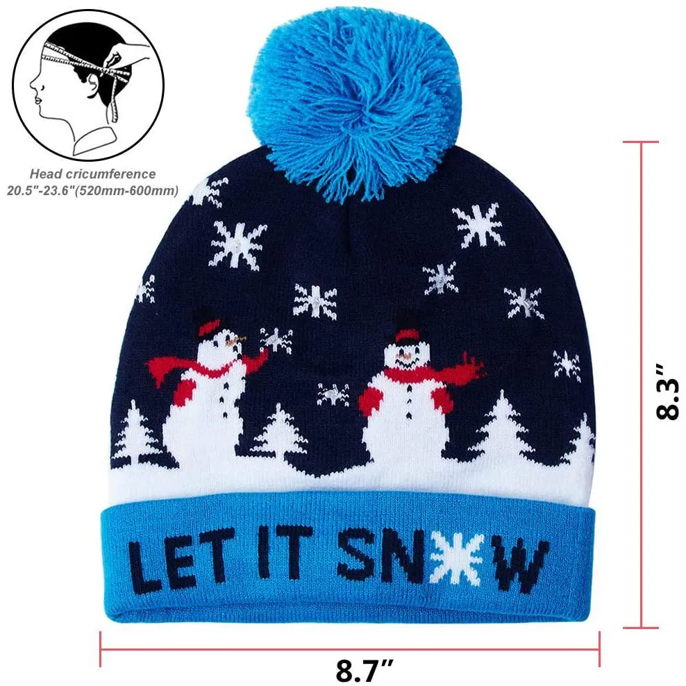 LED Christmas Knitted Hat