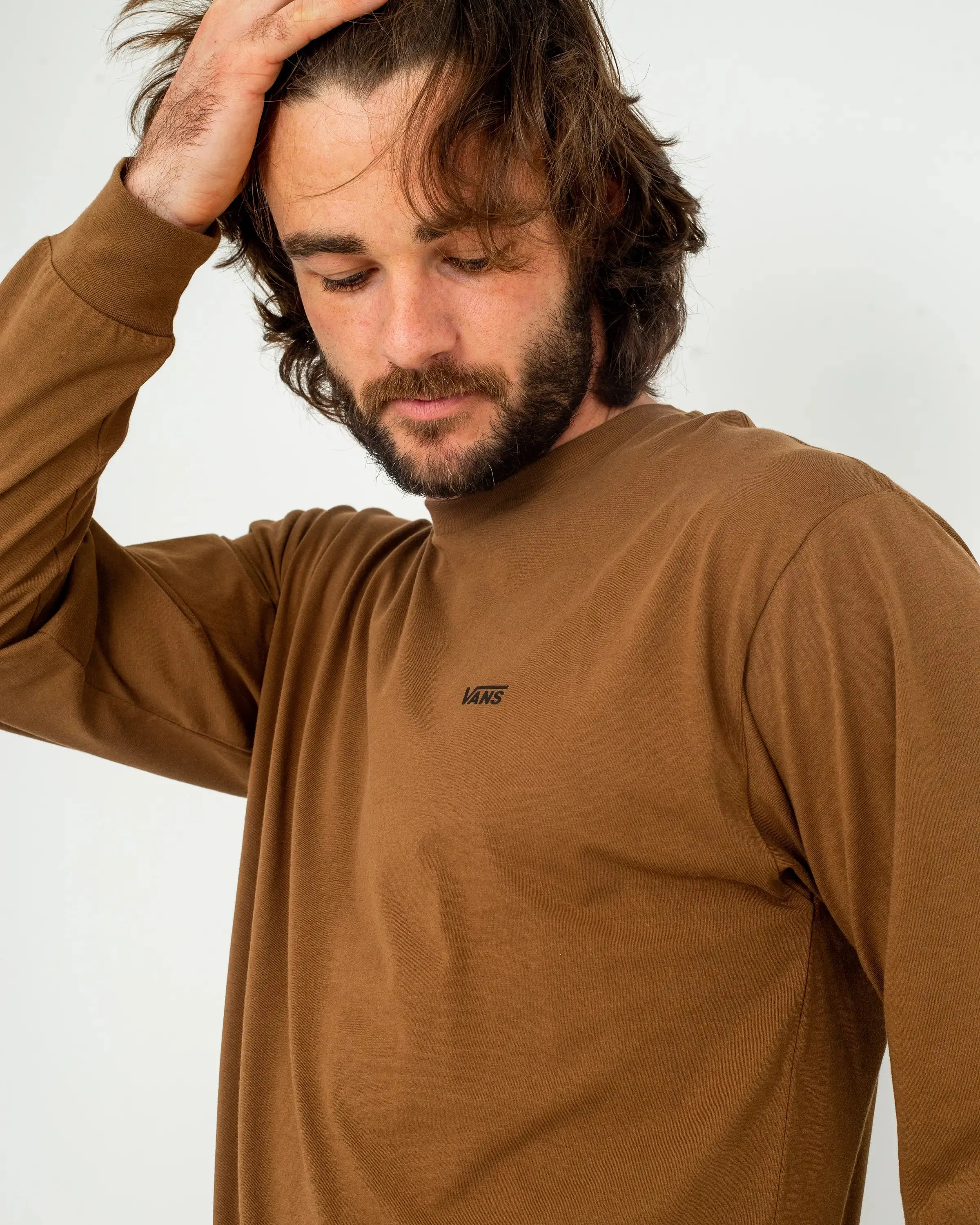 Left Chest Hit T-Shirt in Coffee Liqueur & Black