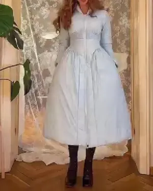 Light Blue Puffy Coat