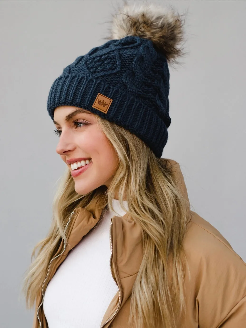 Lined Knit Pom Hat - 19 Colors