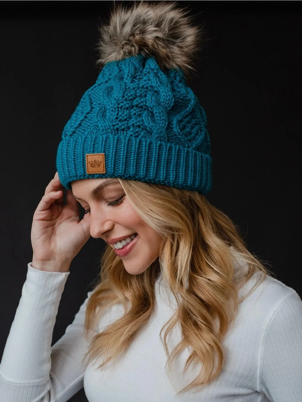 Lined Knit Pom Hat - 19 Colors
