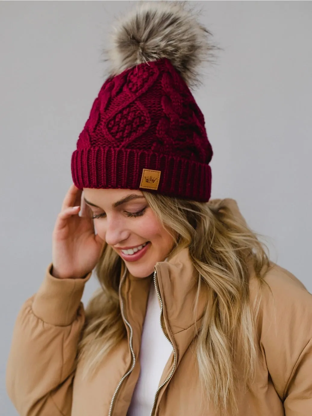 Lined Knit Pom Hat - 19 Colors