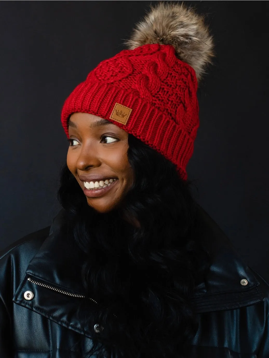Lined Knit Pom Hat - 19 Colors