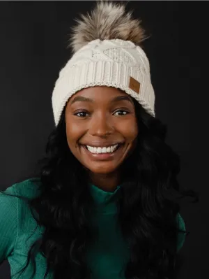 Lined Knit Pom Hat - 19 Colors