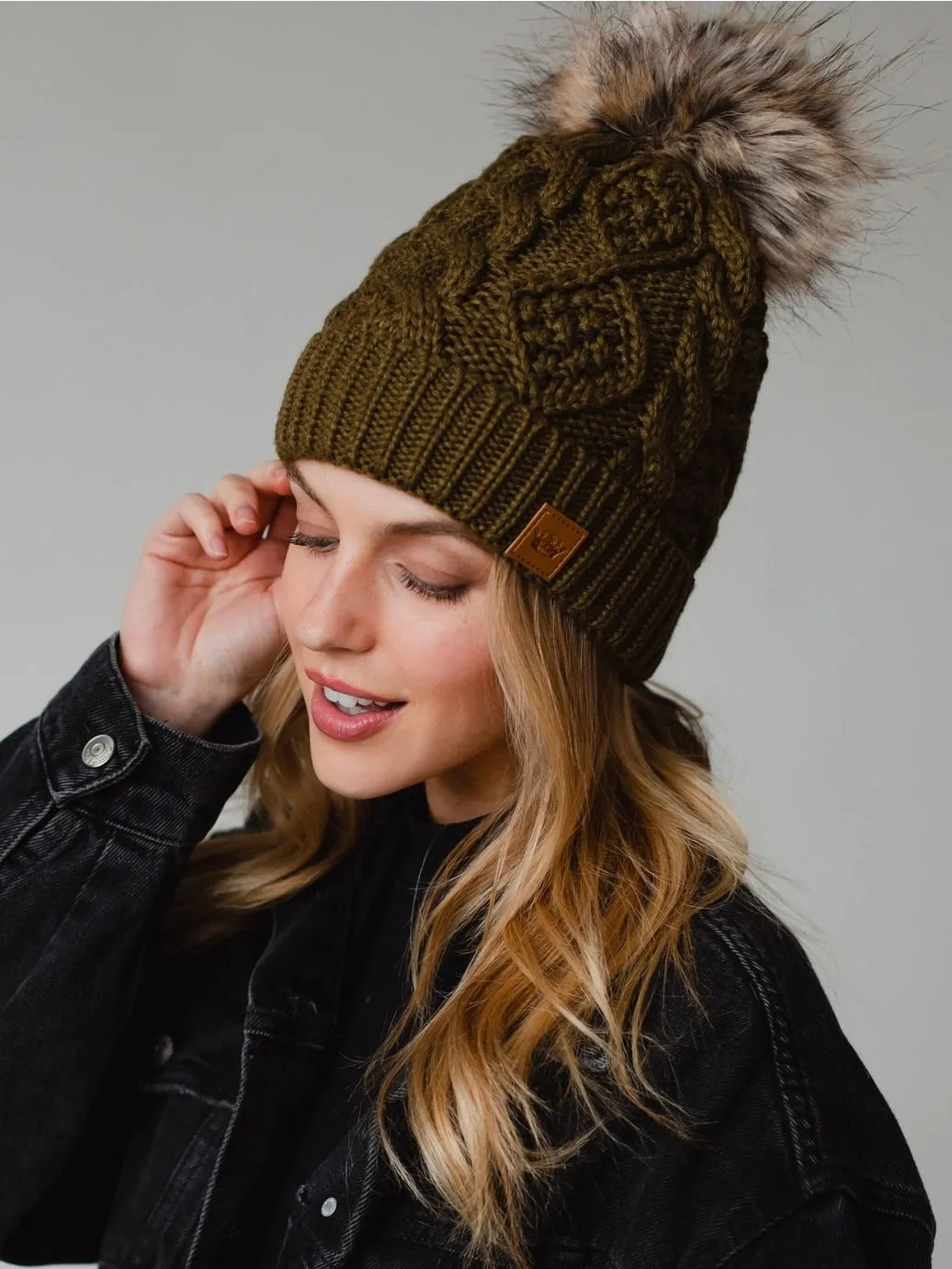 Lined Knit Pom Hat - 19 Colors