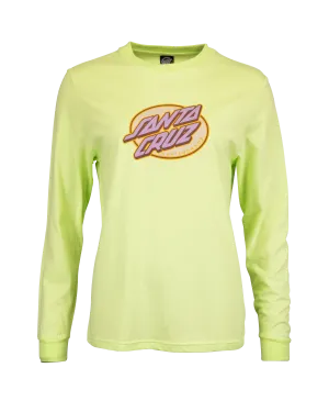 Lined Oval Dot T-Shirt in Aloe Green