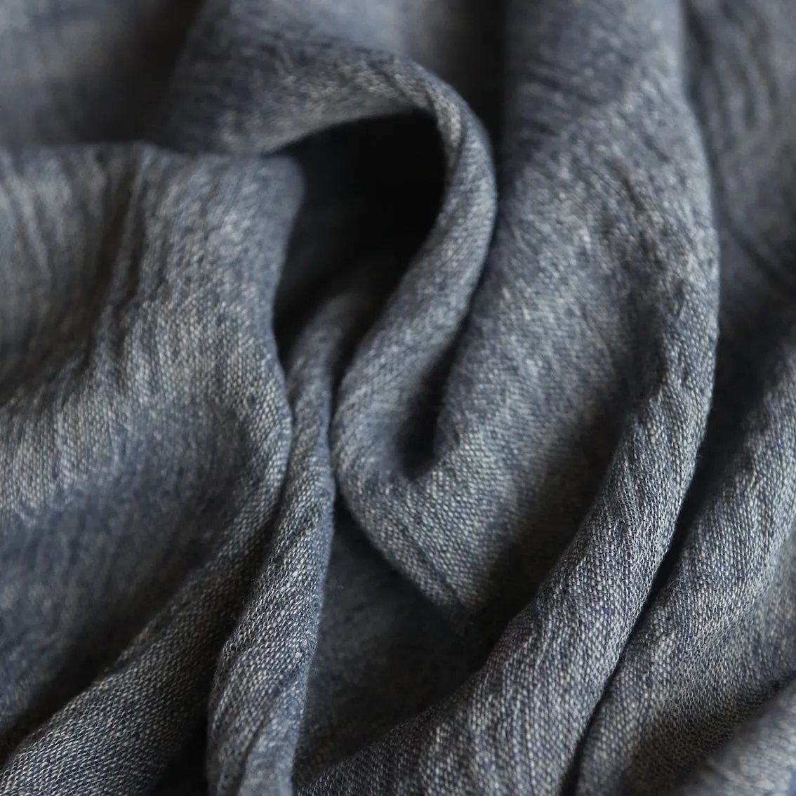 Lisbon Chambray Crinkle Linen