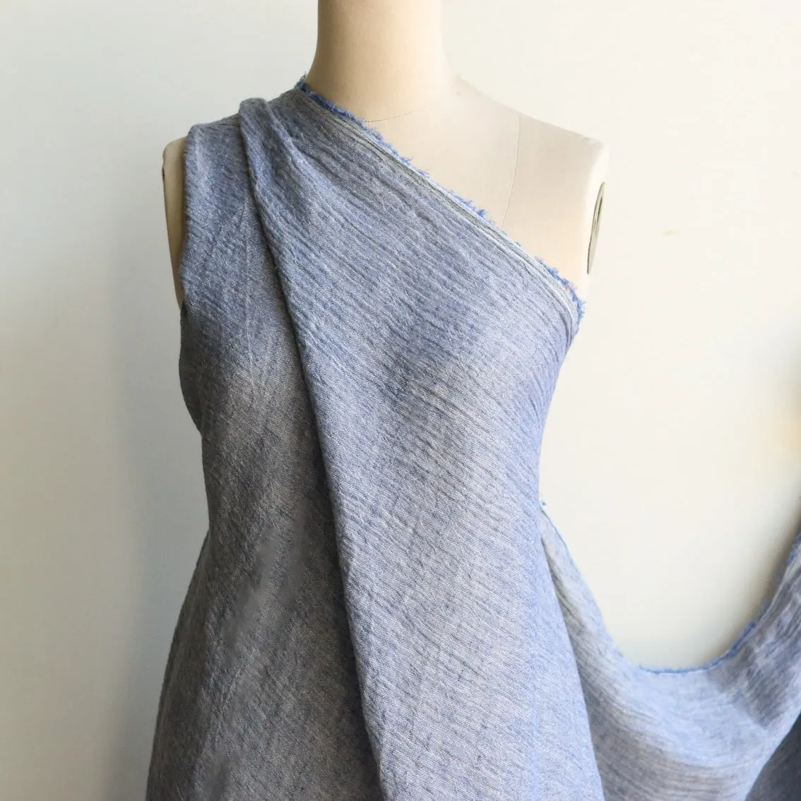 Lisbon Chambray Crinkle Linen