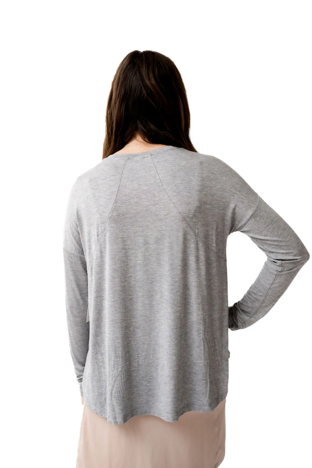 Long Sleeve Every Day Tee - Light Heather Grey