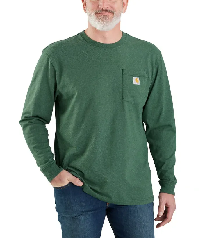 Long-Sleeve Pocket Deer Graphic T-Shirt Big & Tall
