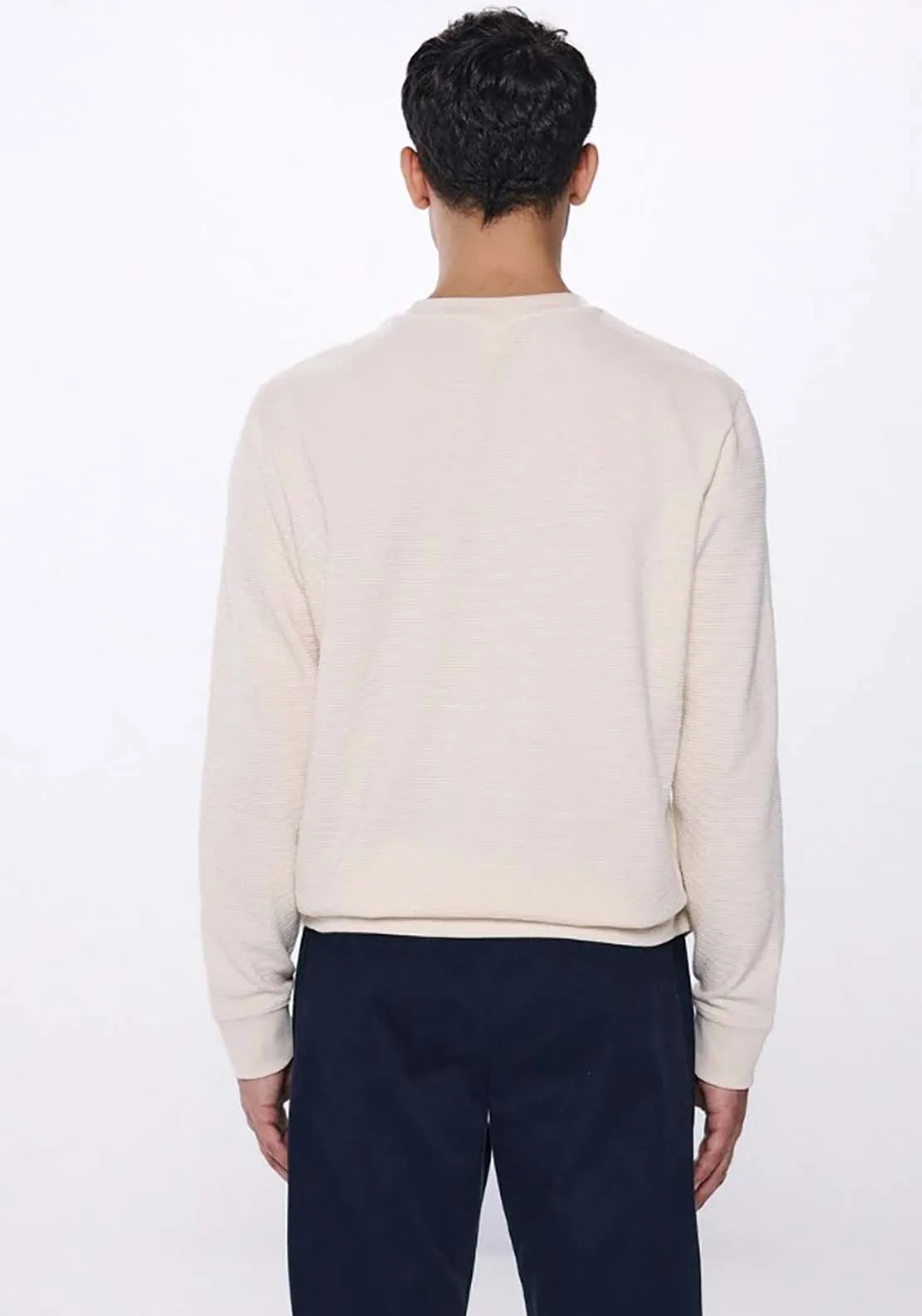 Long Sleeve T-Shirt With Cuffs - White
