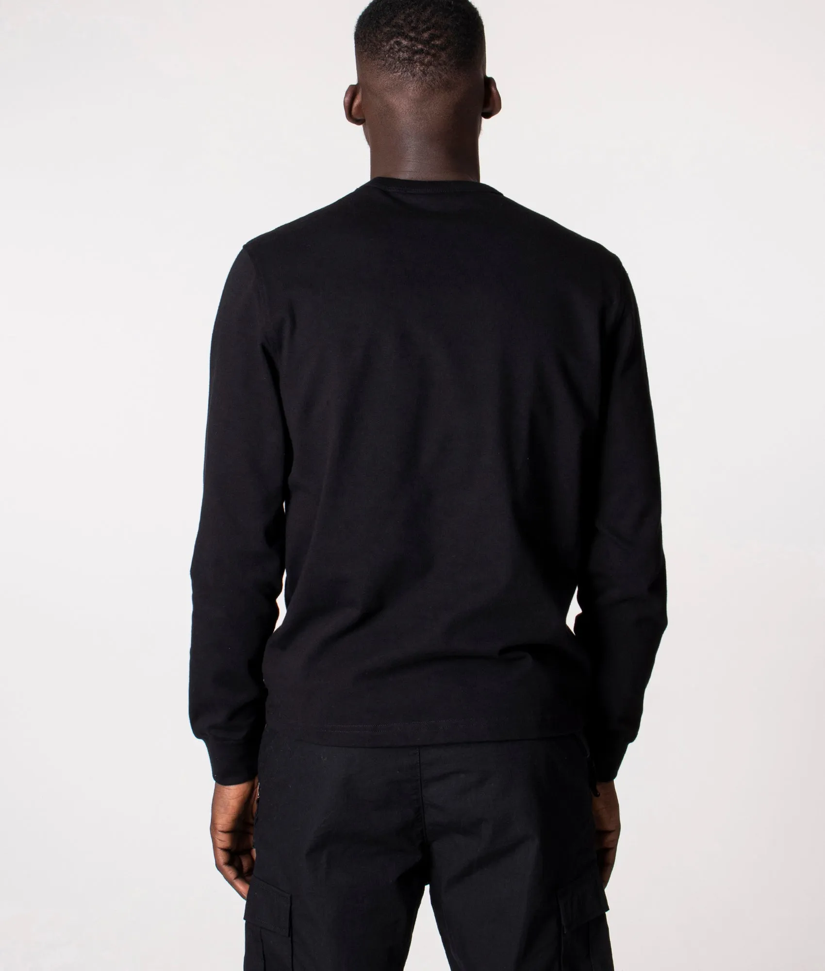 Long Sleeved Woven Pocket T-Shirt
