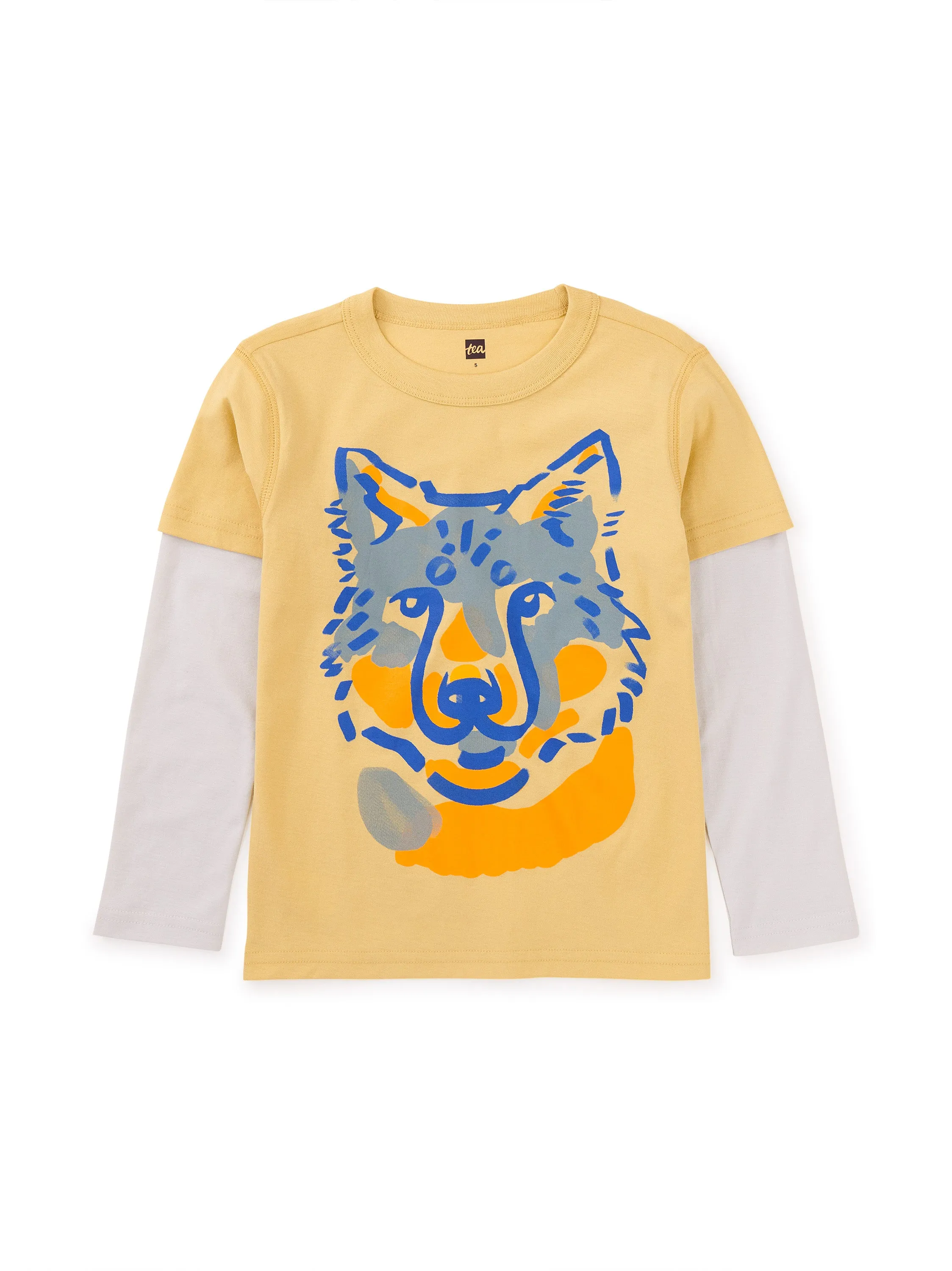 L/S Layer Sleeve Tee, Wolf Face