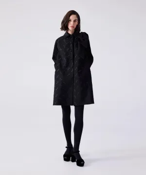 Machka Bow Top Coat Black