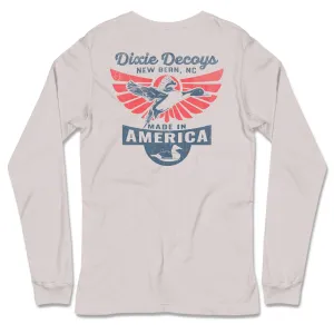Made In America LS Tee - Light Grey