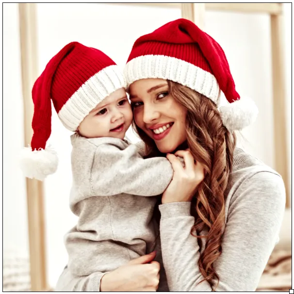 Mama & Me Knit Christmas Hat