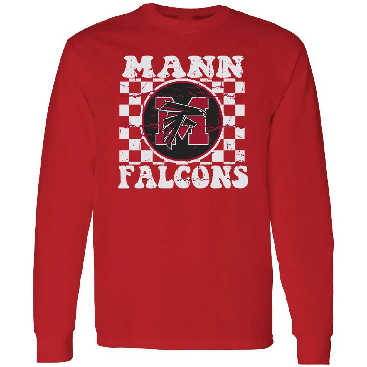 Mann Falcons - Checkered Long Sleeve T-Shirt