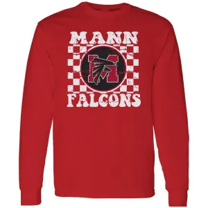 Mann Falcons - Checkered Long Sleeve T-Shirt