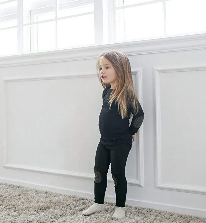 Maple Patch Black Long Sleeve Pajama