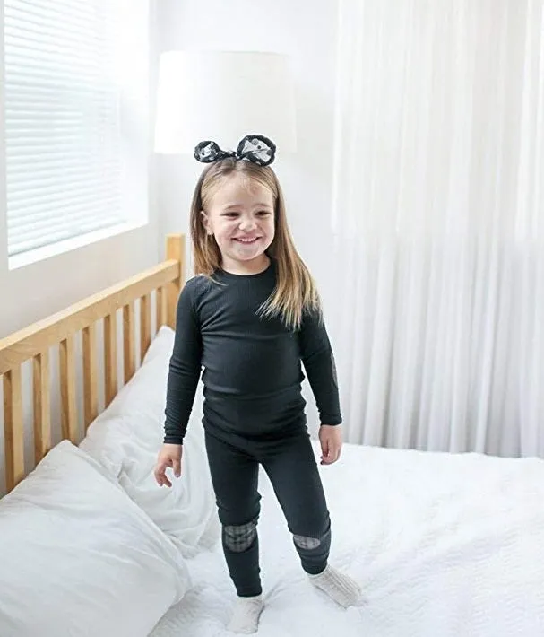 Maple Patch Black Long Sleeve Pajama