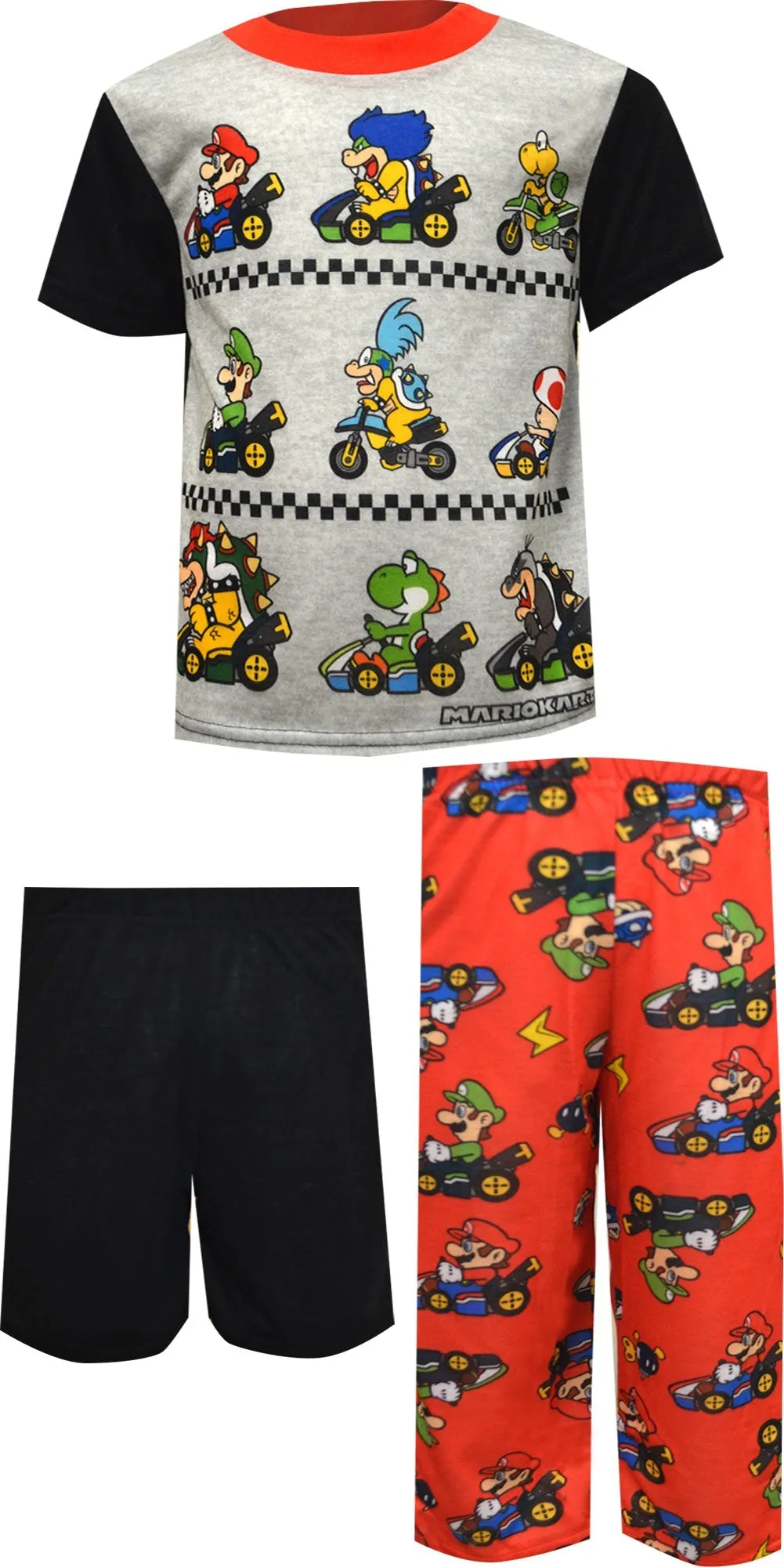 MARIOKART Choose a Winning Team 3 piece Pajamas
