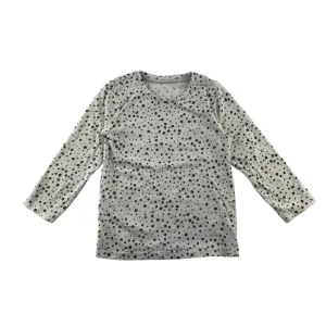 Matalan t-shirt 5-6 years white and black floral print pattern cotton
