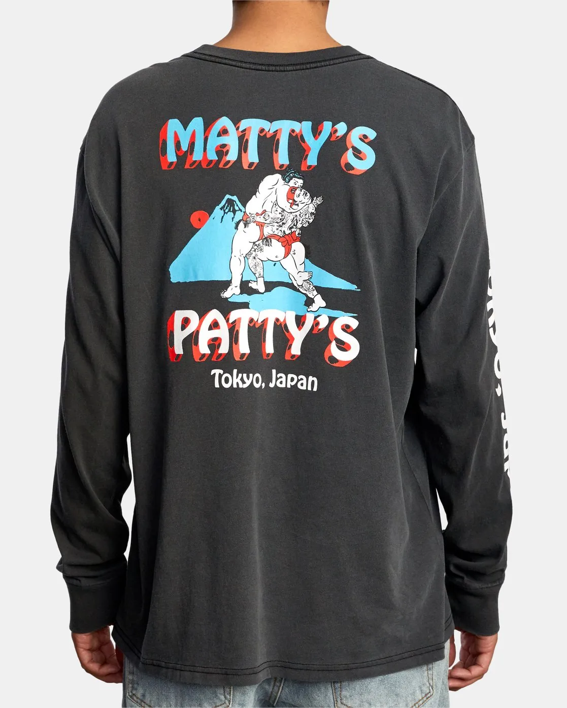 Mattys Pattys Tokyo Long Sleeve Tee - Black