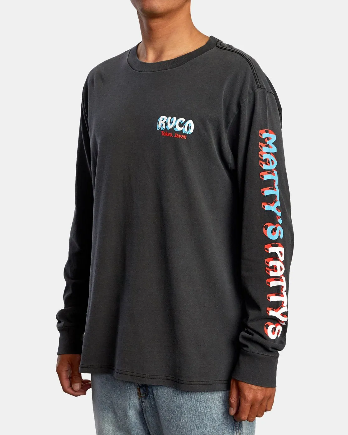Mattys Pattys Tokyo Long Sleeve Tee - Black