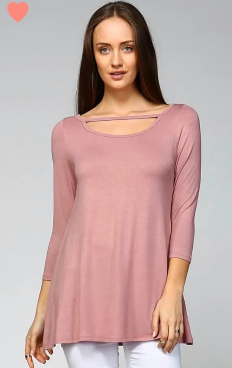Mauve Tunic Top