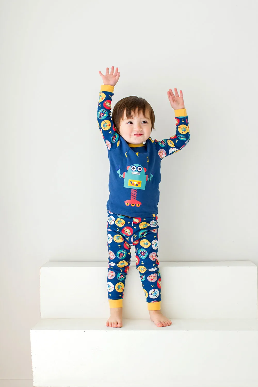 Mega Robot Blue Long Sleeve Pajama