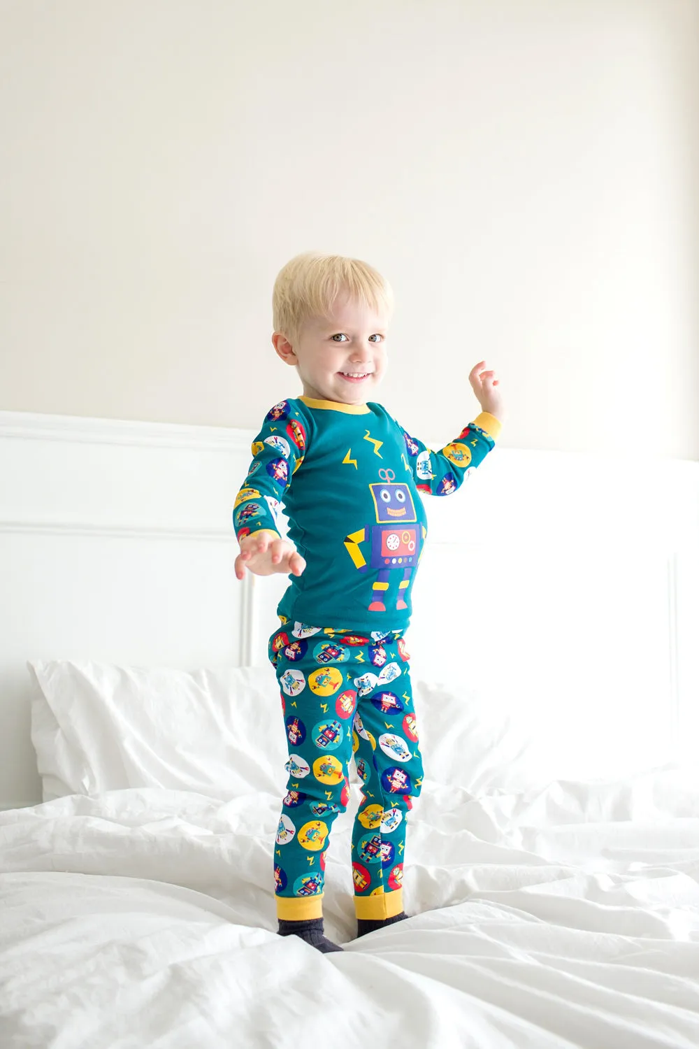 Mega Robot Green Long Sleeve Pajama