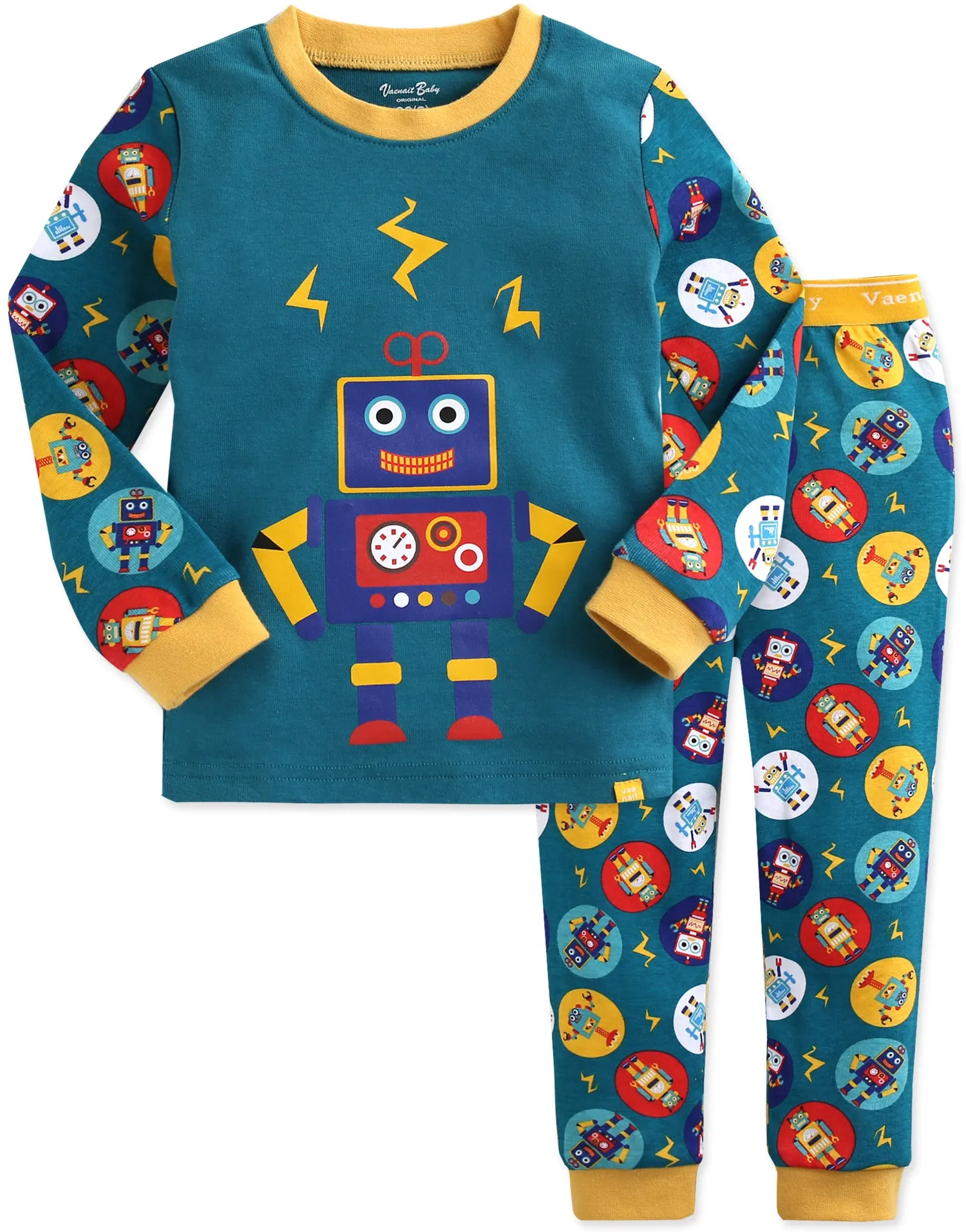 Mega Robot Green Long Sleeve Pajama
