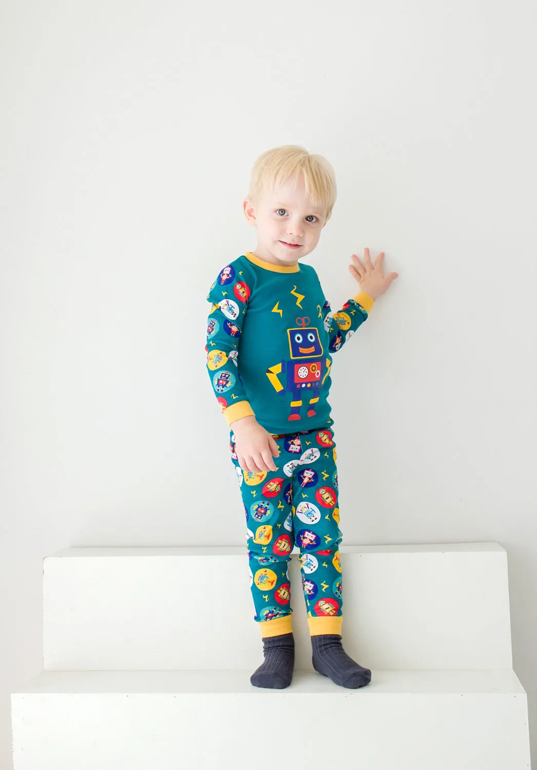 Mega Robot Green Long Sleeve Pajama
