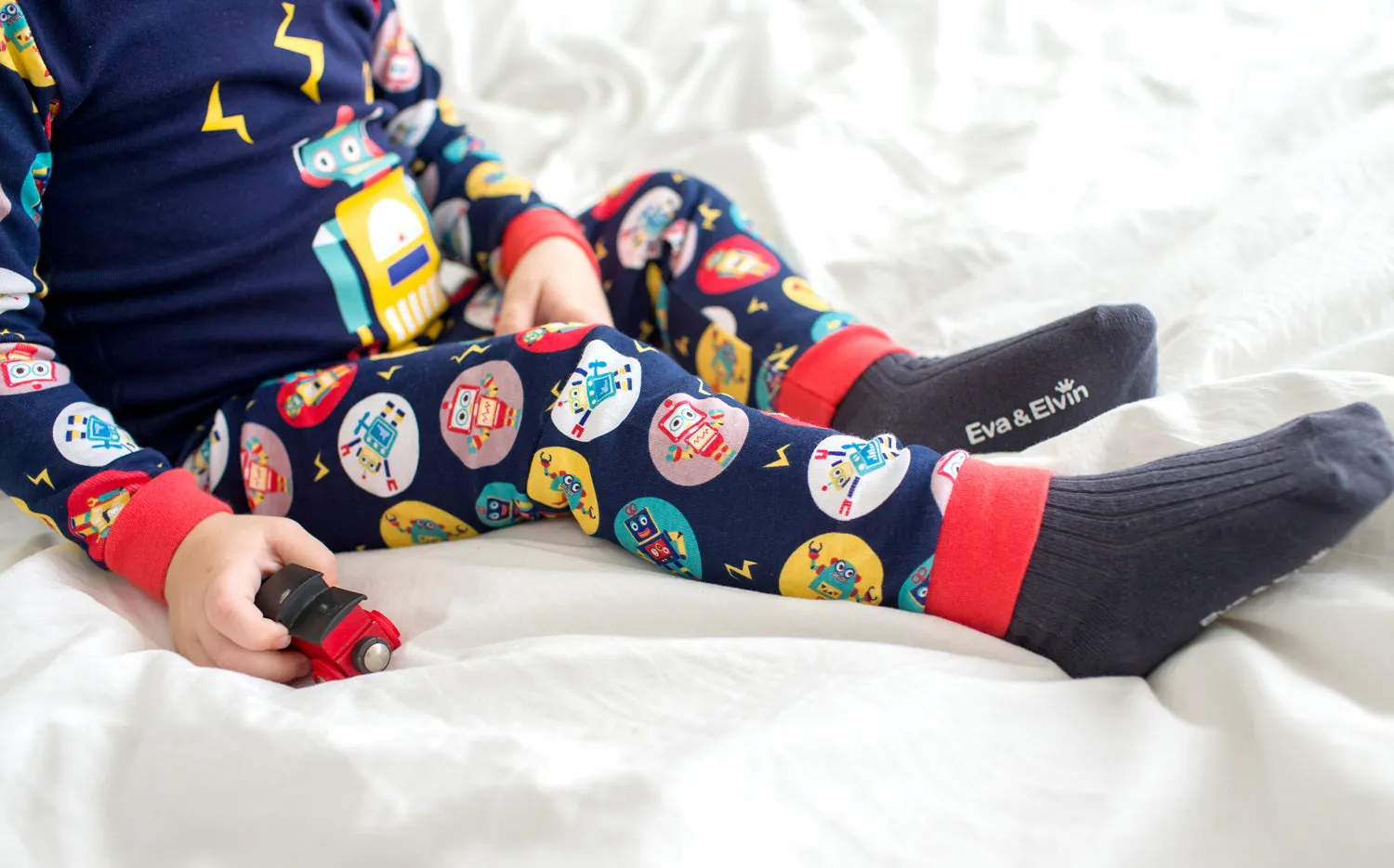 Mega Robot Navy Long Sleeve Pajama