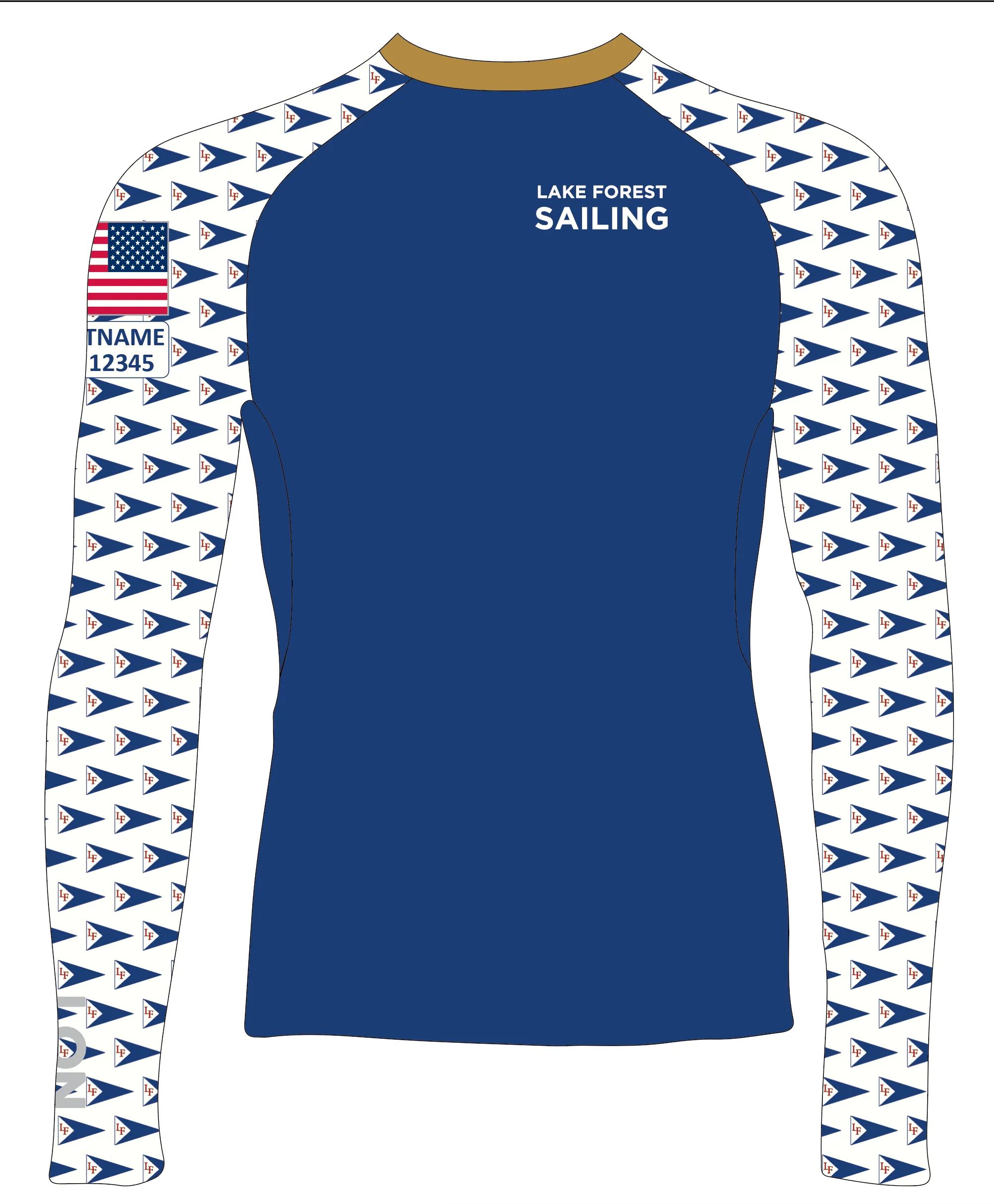 MEN T SHIRT TOP LOOSE FIT BLUE | LAKE FOREST SAILING | PSNLZ'D