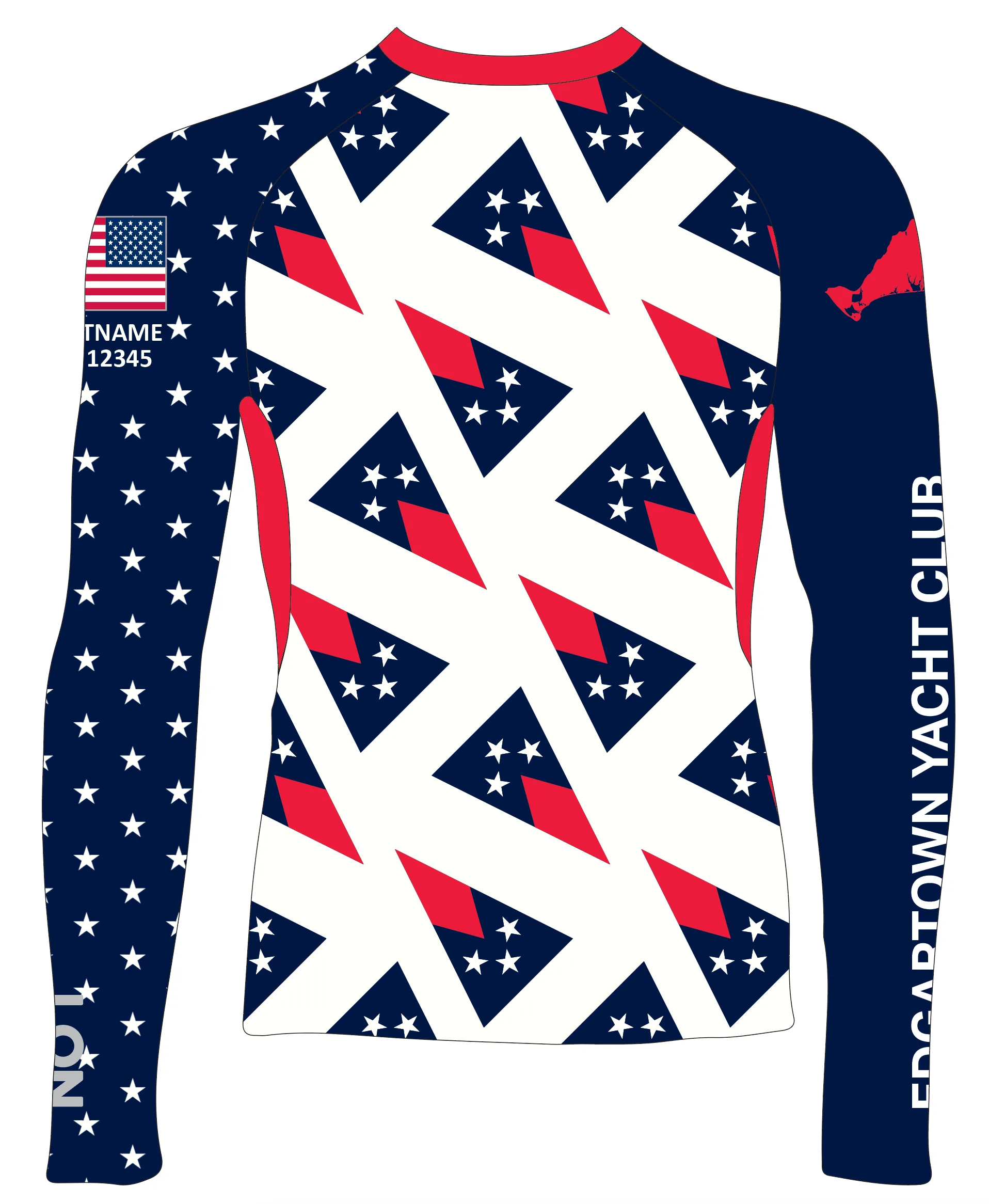 MEN T SHIRT TOP LOOSE FIT NAVY | EDGARTOWN YACHT CLUB | PSNLZ'D