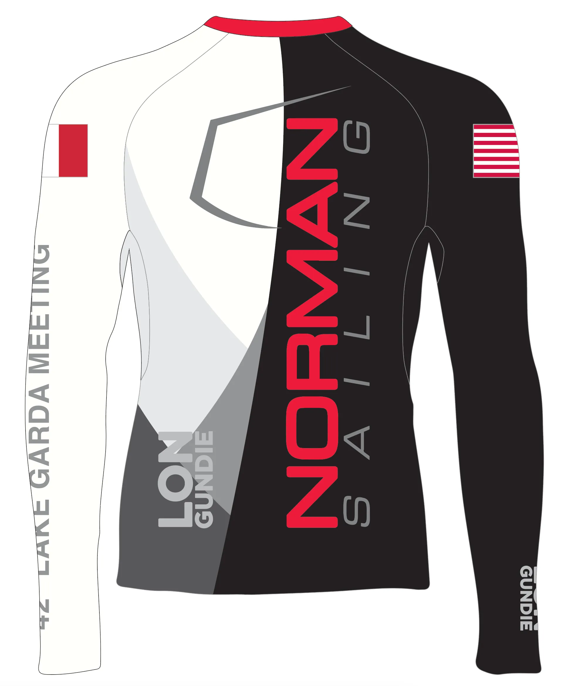 MEN TECH-TEE TOP LONG SLEEVE BLACK | NORMAN SAILING OPTI