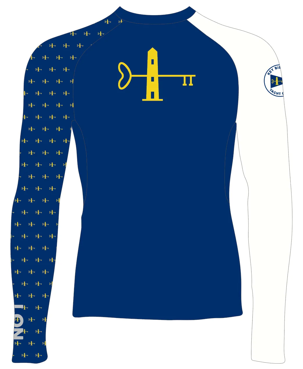 MEN TECH-TEE TOP LONG SLEEVE BLUE | KEY BISCAYNE YACHT CLUB