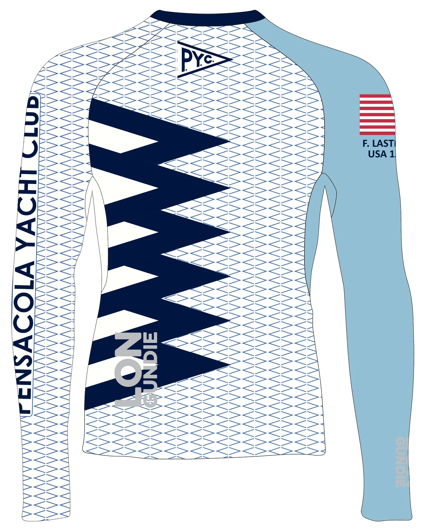 MEN TECH-TEE TOP LONG SLEEVE BLUE | PENSACOLA YC | PSNLZ'D