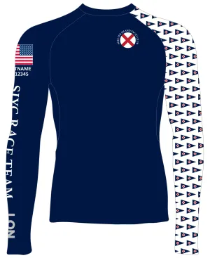 MEN TECH-TEE TOP LONG SLEEVE NAVY | SHELTER ISLAND YACHT CLUB | PSNLZ'D