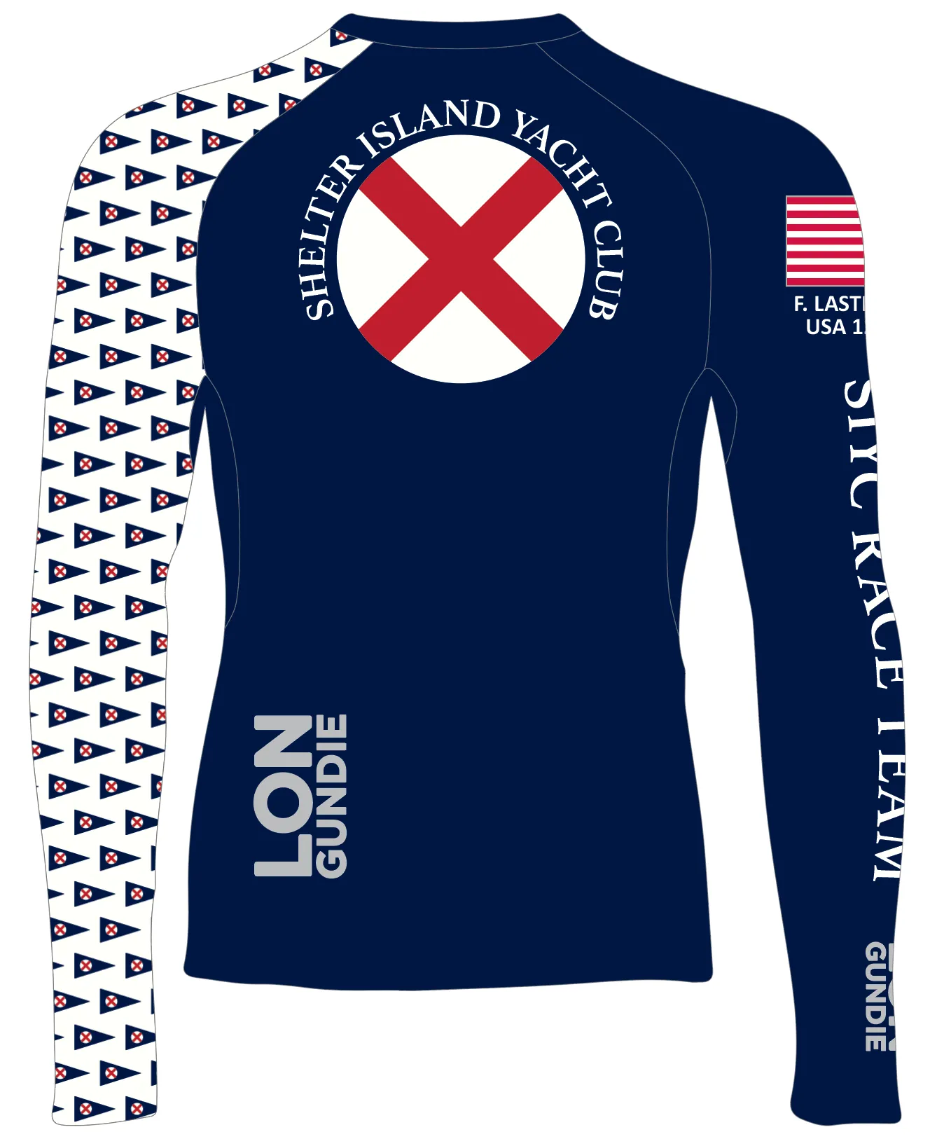 MEN TECH-TEE TOP LONG SLEEVE NAVY | SHELTER ISLAND YACHT CLUB | PSNLZ'D