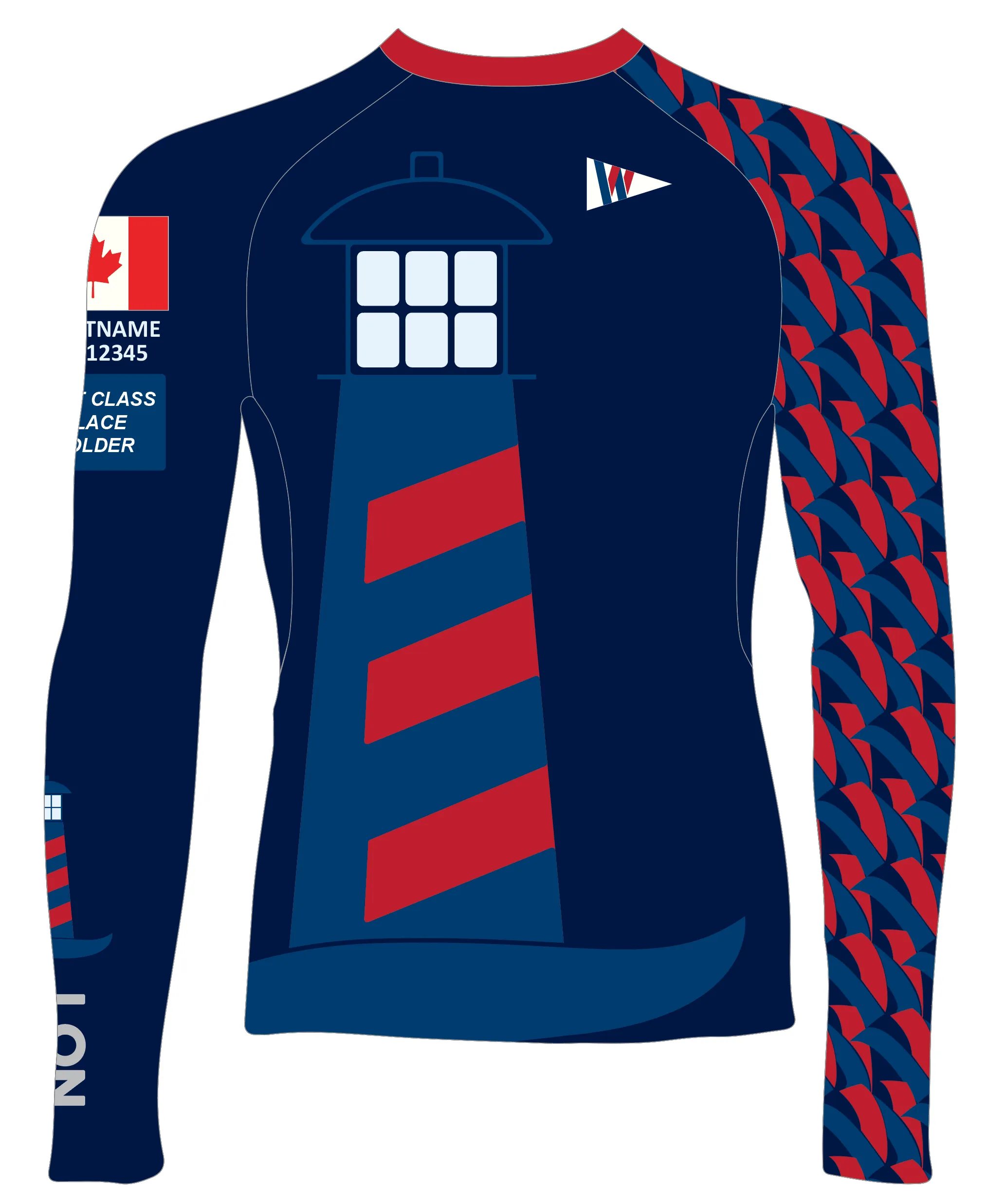 MEN TECH-TEE TOP LONG SLEEVE NAVY | WHITBY YC | PSNLZ'D