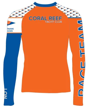 MEN TECH-TEE TOP LONG SLEEVE ORANGE | CORAL REEF YACHT CLUB | PSNLZ'D